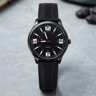 Relógio Masculino Esportivo Preto Silicone Casual Analógico