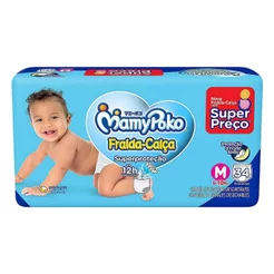 Fralda Infantil Mamypoko Calça Superproteção M 34 Unidades