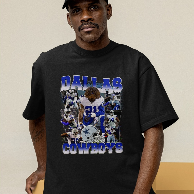Camiseta Oversized Dallas Unissex Estilo Streetwear Esportivo Moderna Confortável Para Uso Diário Pronta Para Entrega
