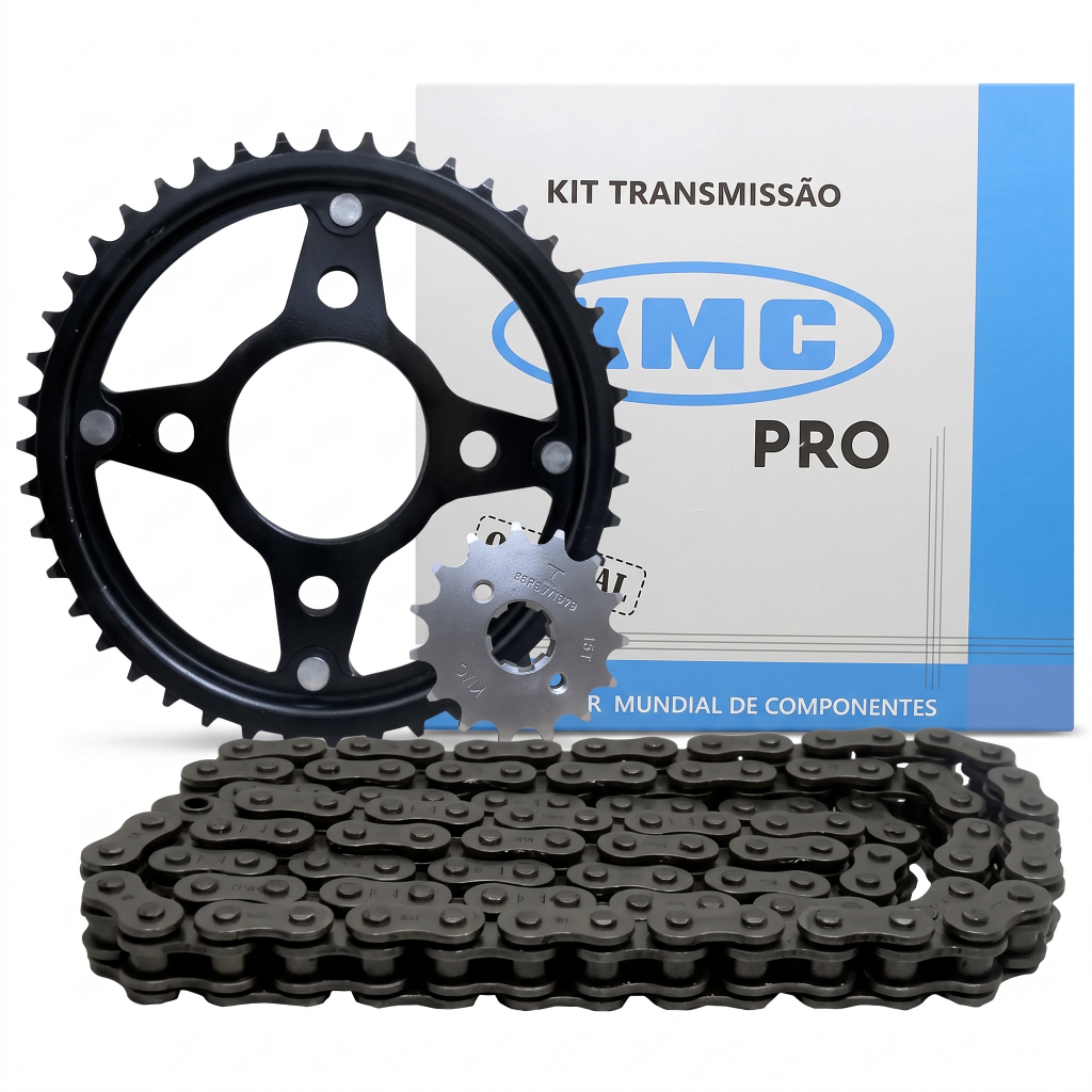 Kit Relação Transmissão Andamento Honda CG Titan Fan 150 2004 até 2015 Original KMC