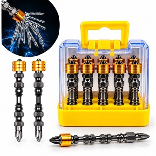 Kit 5 Bits Ponteira Parafusadeira Dupla Magnetica Imantada Com Limitador