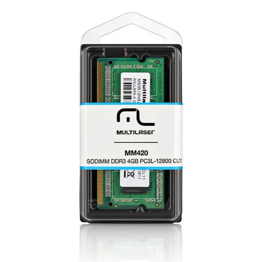 Memória RAM 4GB DDR3L PC3L Multilaser MM420