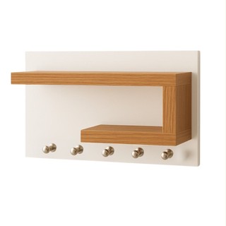 Organizador de Porta-Chaves com Prateleira Decorativa, Design Moderno em MDF, Chaveiro.