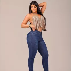 Calça Feminina Jeans Básica Confortável com Lycra Elastanos Levanta bumbum Confortável Modela Cintura Cintura Alta