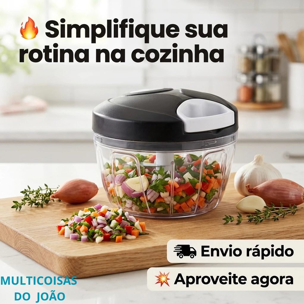 Processador de alimentos manual mini processador de cozinha 500 ml laminas inox fácil de limpar ,pode legumes ou frutas