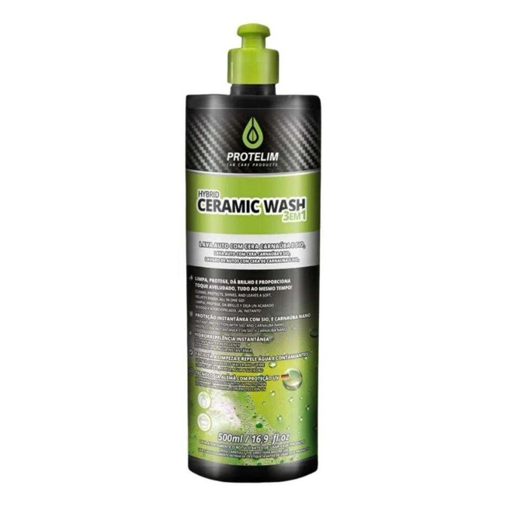Lava Auto C/ Cera Hybrid Ceramic Wash 3 Em 1 Protelim 500ml