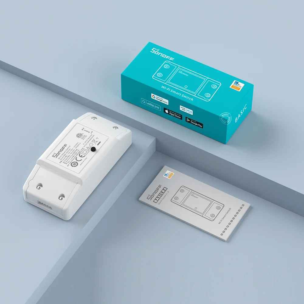 Interruptor Wi-Fi Sonoff BasicR4 - Controle Remoto Programação Inteligente Automação eWeLink Alexa Google Home ORIGINAL