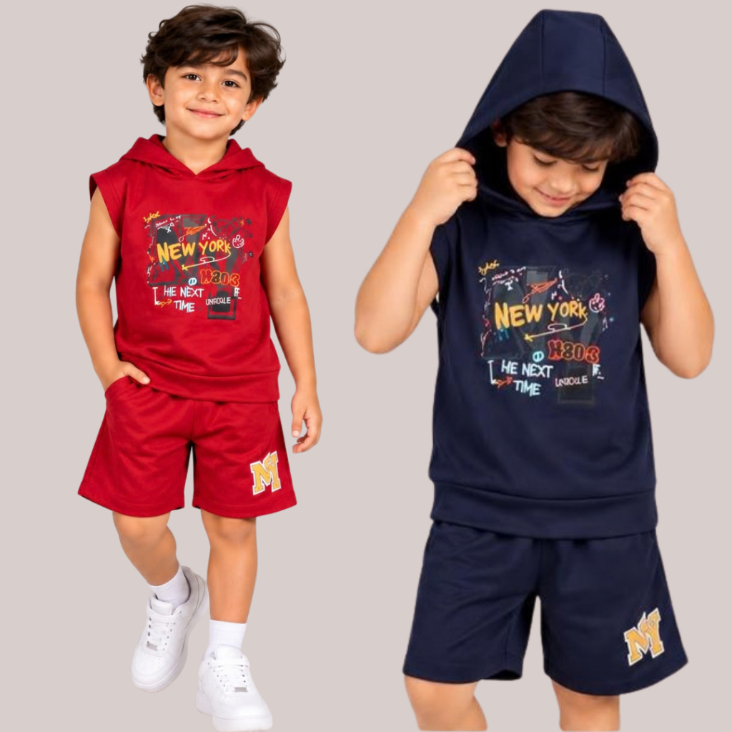 Conjunto Infantil Menino Diversos Estiloso Verão Camisa e Bermuda Juvenil Dry Fit