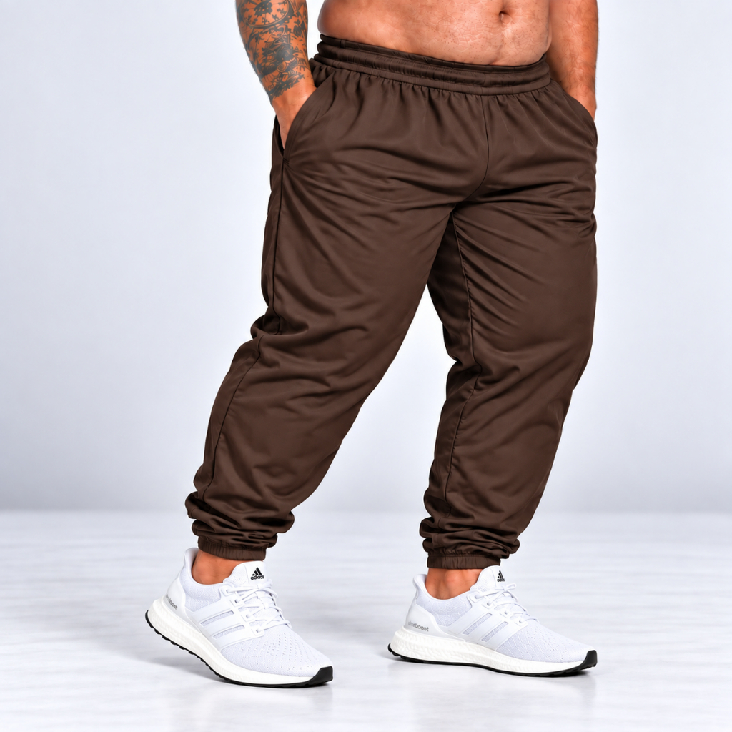 Calça Jogger Tactel Com Elastano Masculina Bolsos Laterais Cintura e Punho Com Elástico P ao G4 Plus Size