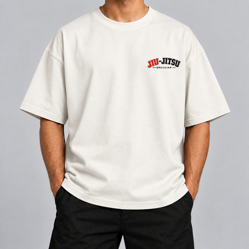 Camiseta Oversized Masculina 100% Algodão Streetwear Jiu Jitsu Academia Brazilian Lifestyle Arte Suave