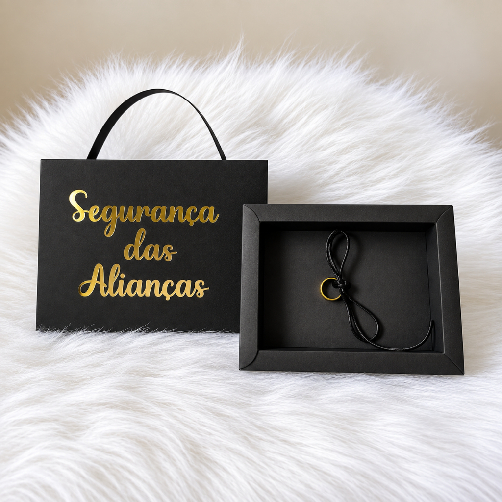 Maleta Segurança das Alianças para Casamento | Porta Alianças Pajem | Caixa para Alianças
