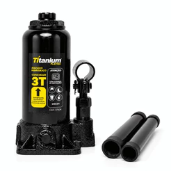 Mini Macaco Hidráulico Tipo Garrafa 3 Toneladas 158 a 288mm Amarelo Titanium Platina