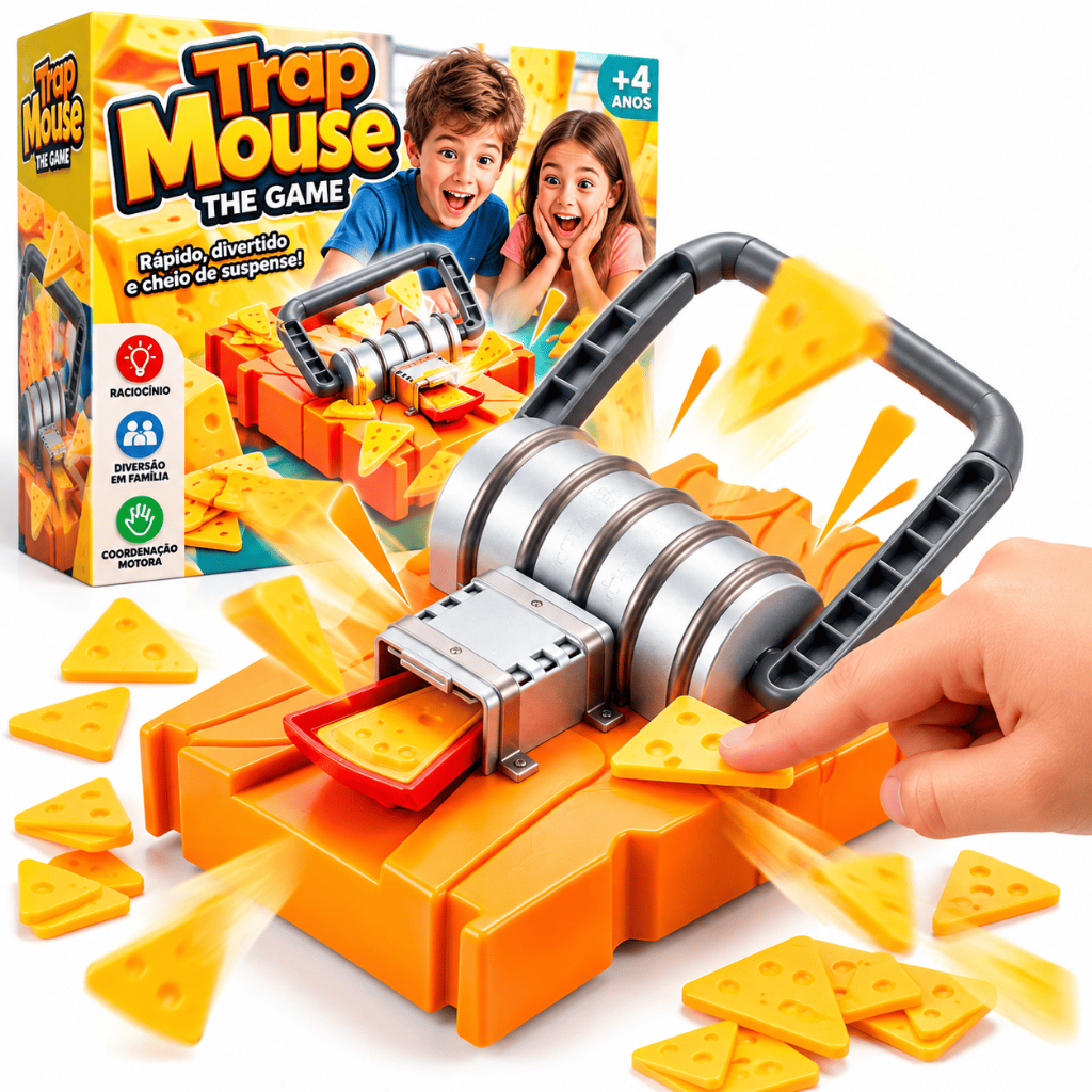 Jogo Da Ratoeira Pega Queijo Brinquedo Divertido Família Infantil Diversão Desafio Crianças