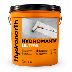 Manta Líquida Impermeabilizante Emborrachada 5KG Hydronorth Hydromanta Ultra Branco Laje Cobertura
