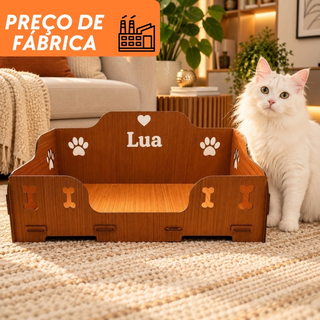 Cama PERSONALIZADA Pet Caminha Sofá Para Cães e Gatos