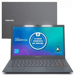 Notebook Positivo Vision C14 Intel® Celeron® Windows 11 Home 4GB 128GB Cinza - Inclui Microsoft 365*