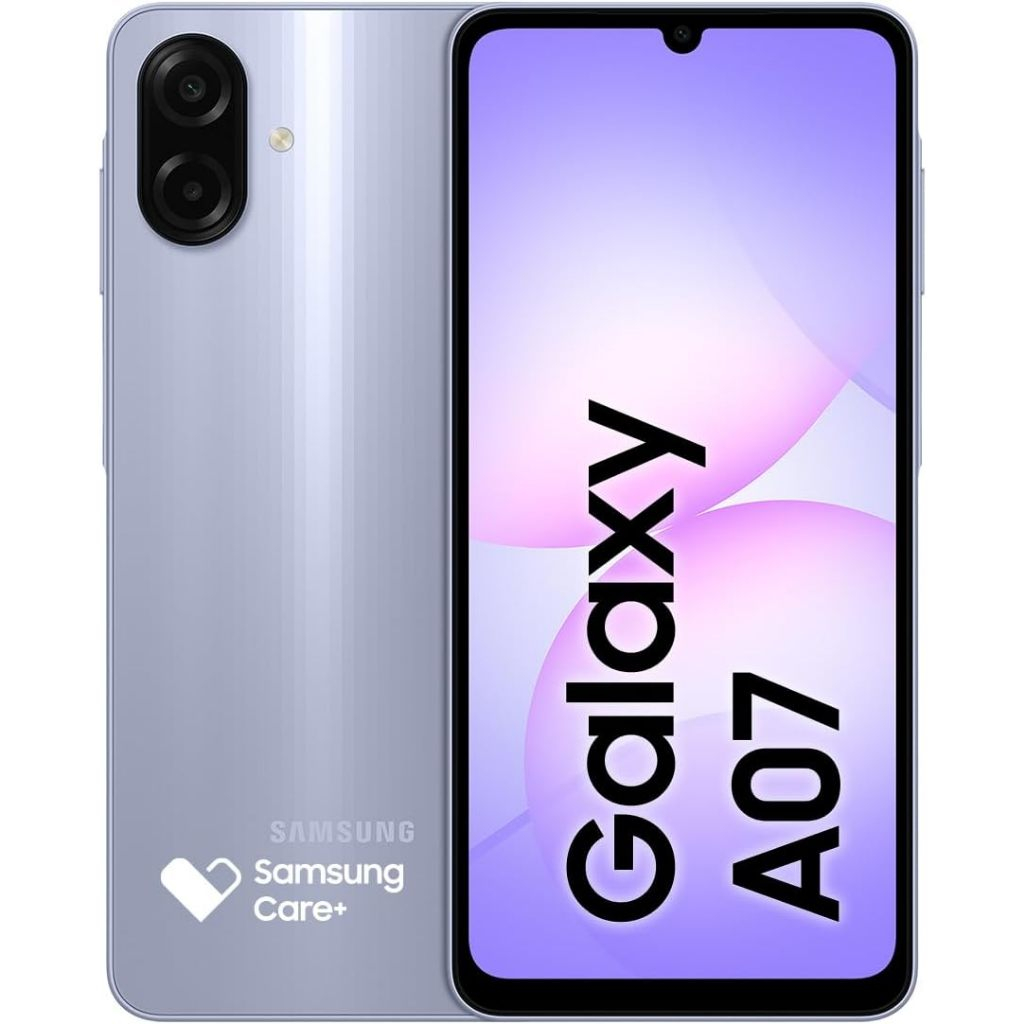 Celular Galaxy A07 Tela 6.7 128GB 4G 90Hz Câmera Dupla 50MP Violeta Samsung