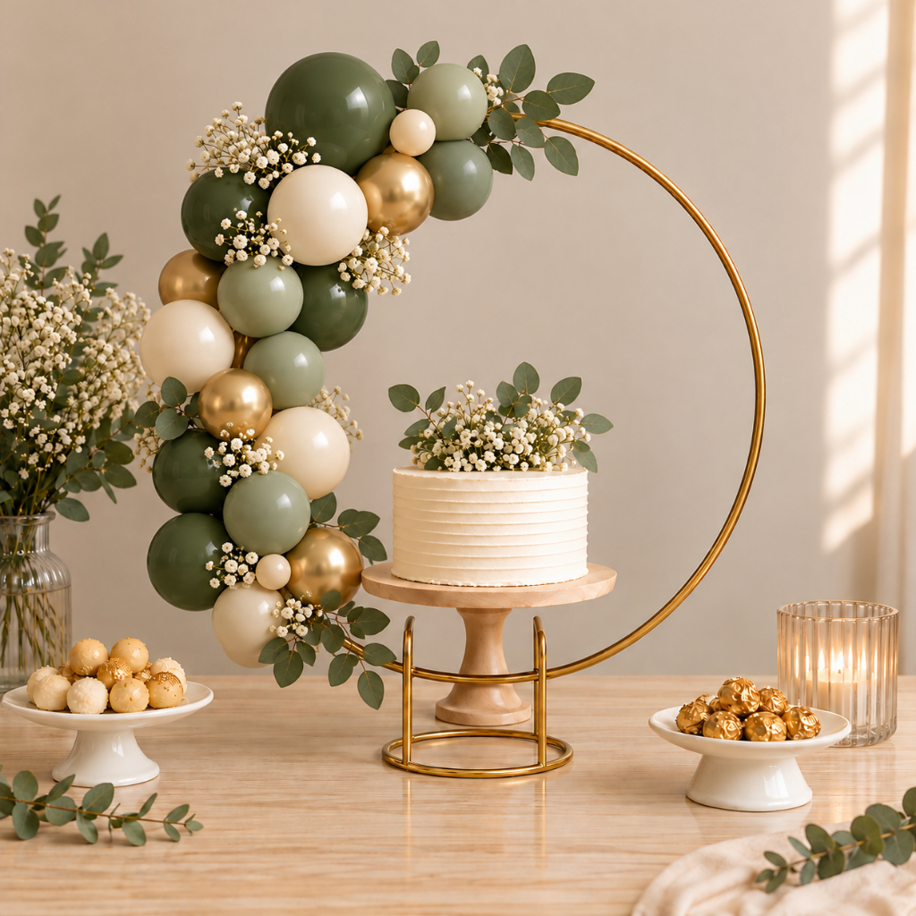 Mini Arco para festa em ferro 50cm Suporte para Decorações Festa e Eventos