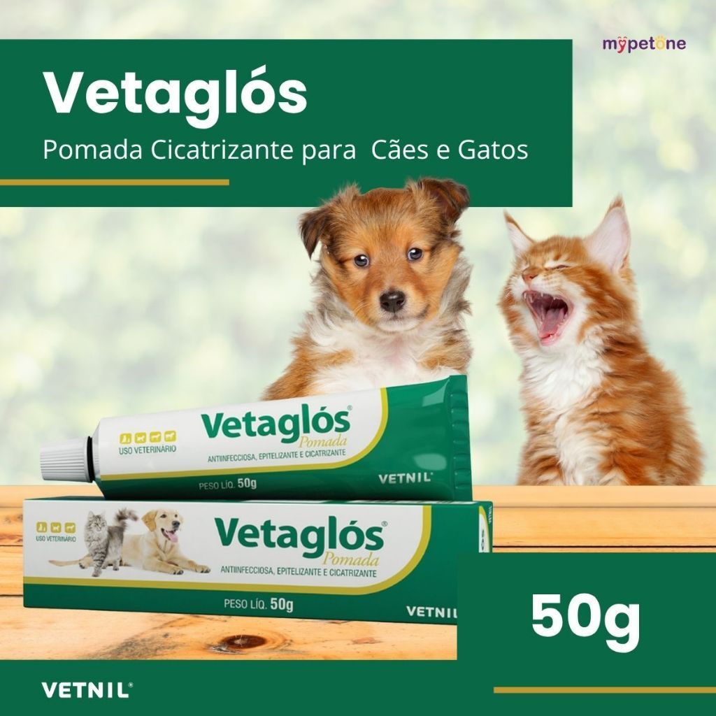 Vetaglos Pomada Cicatrizante Vetnil - 50 g