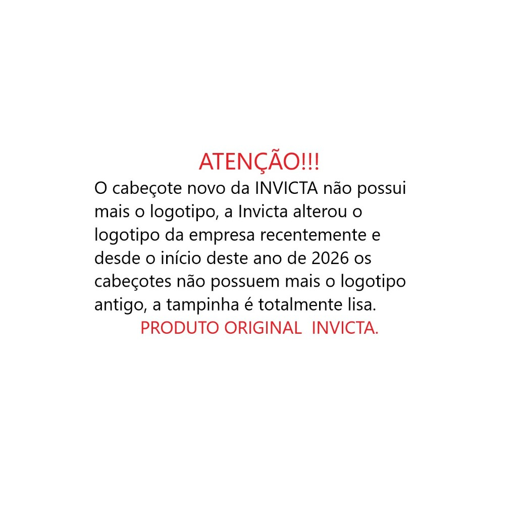 Cabeçote Tampa De Sucção Invicta Preto 1.0 Litro Garrafa Total Inox 9811 — imagem 2 de 2