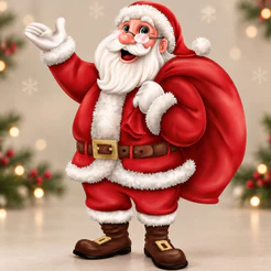 Papai Noel Decorativo de Papel Cartão - 45x70cm - 1 unidade - Regina - Rizzo