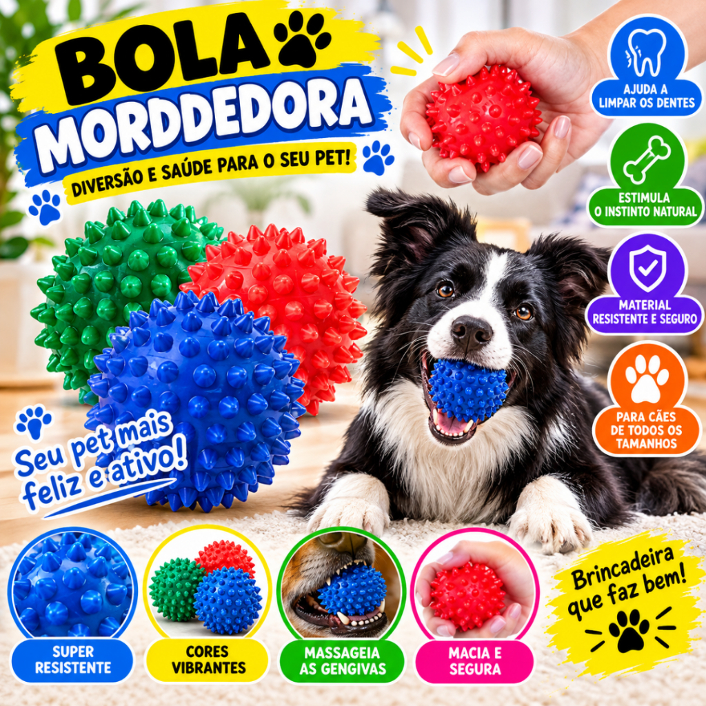 Bolinha cravo para caes e gatos Tamanho P brinquedos para pets 1 UN.