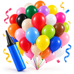 Kit 250 Balão Liso +Bomba de Encher Bexiga Decoração 6'' Comemoração Bola Festa Surpresa Aniversário