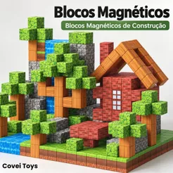 Blocos Magnéticos Construção De Montar Até 300 Peças Cubo Brinquedo Infantil Educativo Menino