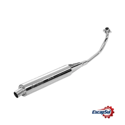 Escapamento Biz 125 2009/2023 Esportivo Cromado Fortuna