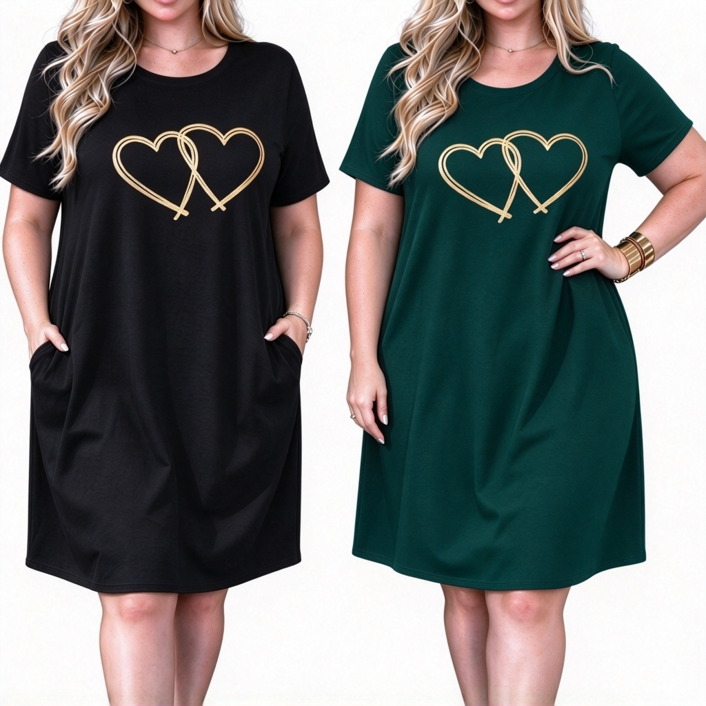 Vestido Feminino Curto Soltinho Manga Bolso Casual，Leveza, Conforto e Estilo