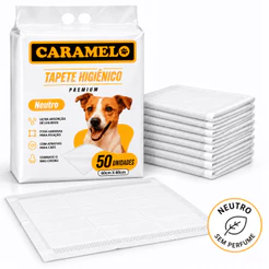 Tapetes Higiênico Premium Caramelo - Alta Absorção - Não Vaza Combate mau cheiro