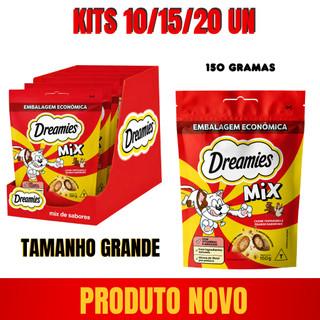 Petisco Dreamies Snack Gato Adulto 150g Petisco Mix Carne e Frango Kits 10/15/20 un