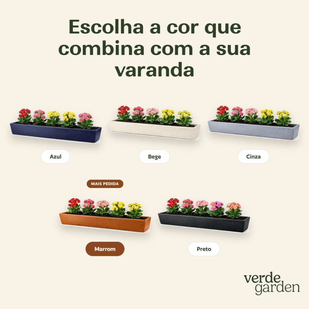 Jardineira para Plantas 80cm Floreira Polietileno Canteiro — imagem 2 de 2