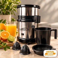 Espremedor Extrator Sucos Laranja E Limao Profissional Inox Cor Prateado Frequência 60 110v/220v