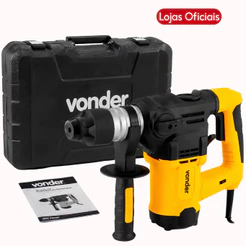 Martelete Perfurador e Rompedor Vonder MPV 1500N 1500W (127V ou 220V) SDS Plus 5.5J Concreto maleta