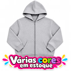 Moletom Infantil com Zíper 2 ao 14 Flanelado com Capuz Forrado Quentinho Unissex várias cores meninos e meninas kids