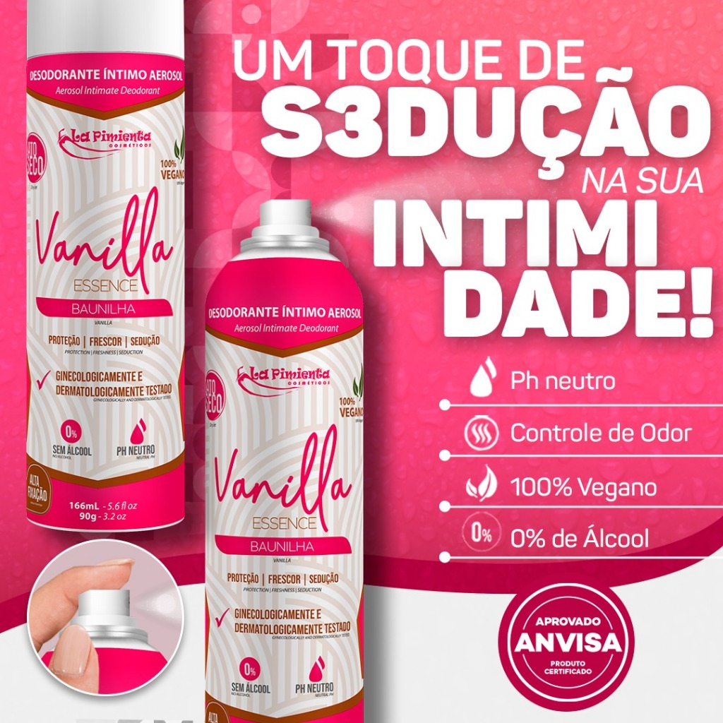 DESODORANTE ÍNTIMO SEDUTOR – CHEIRO IRRESISTÍVEL, CONFORTO SEXY E PREPARO PARA TODA SAFADEZA