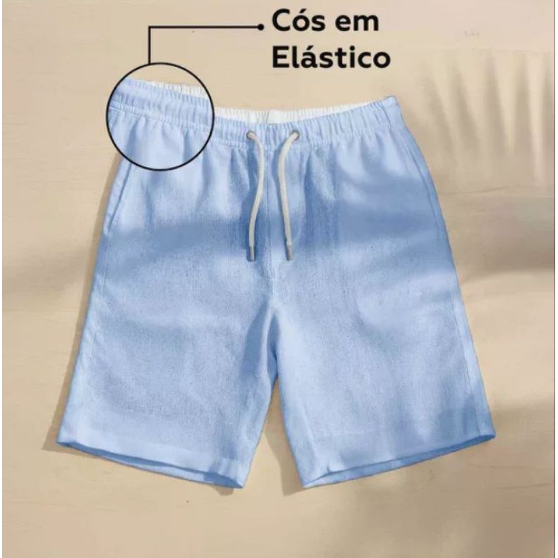 Bermuda Masculina Tactel Elastano Confortável Academia Praia Leve