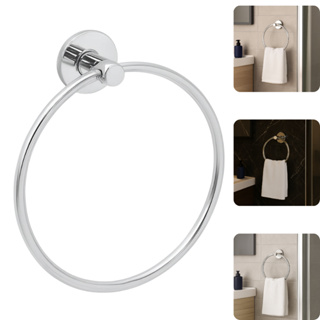 Porta Toalha Suporte De Rosto Mãos Toalheiro Argola Aço Inox Cromado em Oferta na Shopee