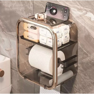 Caixa para Banheiro armazenamento papel higiênico e organizador de produtos sem Furação