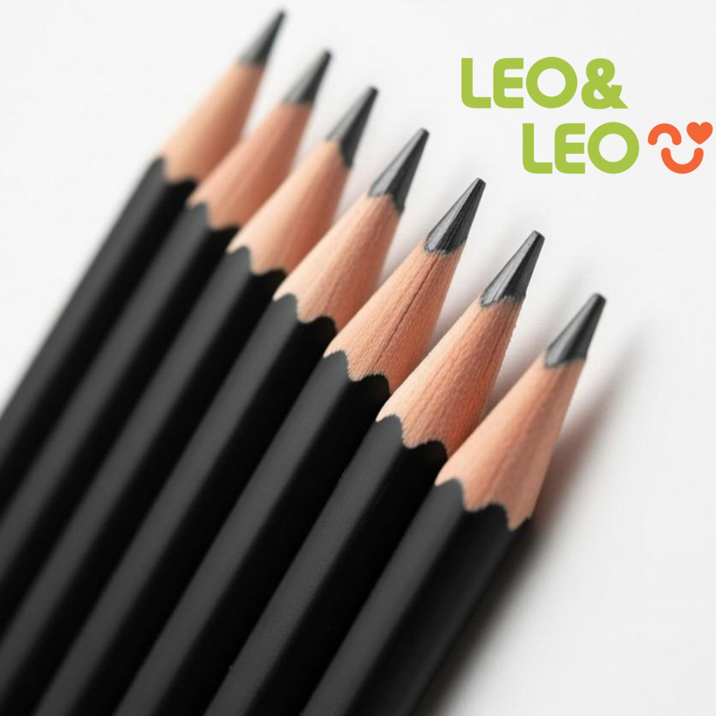 Lápis de Escrever Preto Kit + Borracha- Escolar/Escritório