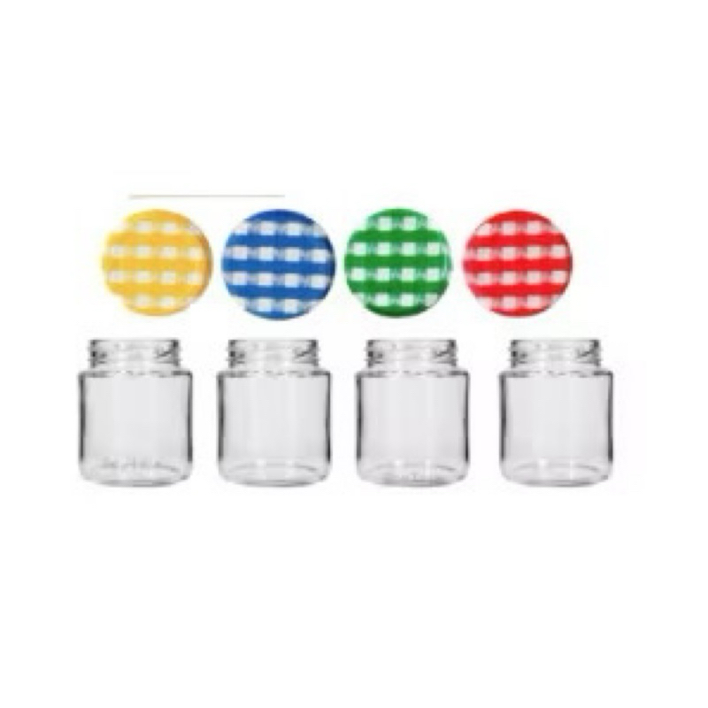 POTE DE VIDRO COM TAMPA XADREZ | 100ML | PORTA CONDIMENTOS, TEMPEROS, DOCES, LEMBRANCINHAS | FESTA E DECORAÇÃO | CASA