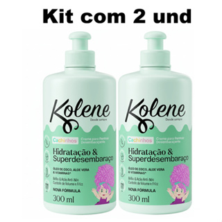 KIT COM 2 Creme para pentear kolene cachinhos 300ml em Oferta na Shopee