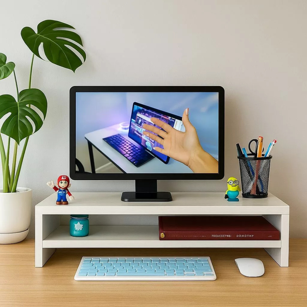 SUPORTE PARA MONITOR DUPLO E SIMPLES EM DIVERSAS CORES E MEDIDAS 100%MDF