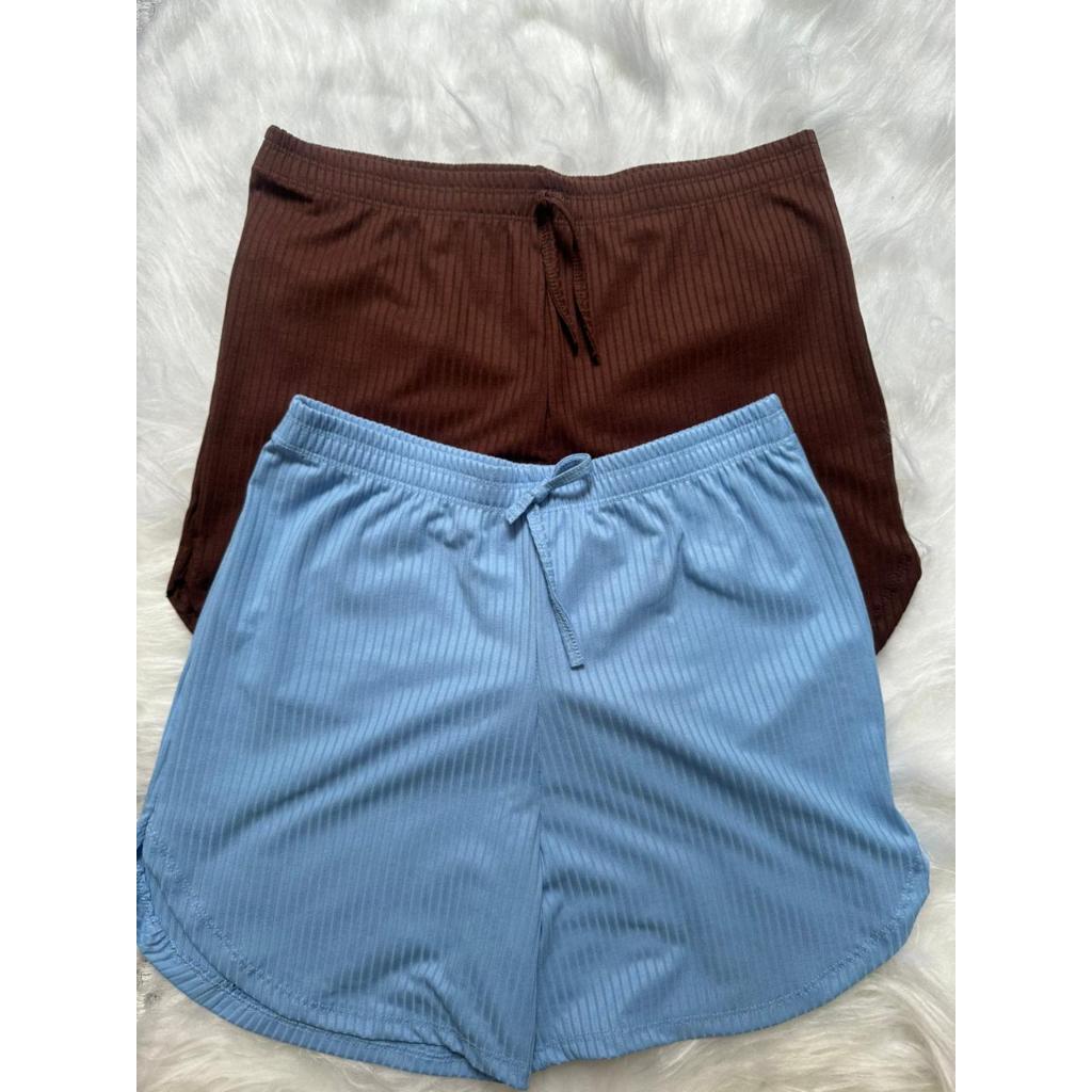 Short Curto Malha Canelado Verão Academia/Praia Moda Feminina