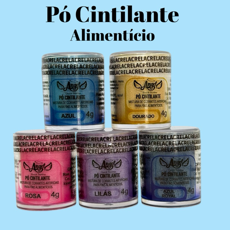 Corante em Pó Cintilante para confeitaria ,Corante para decoração