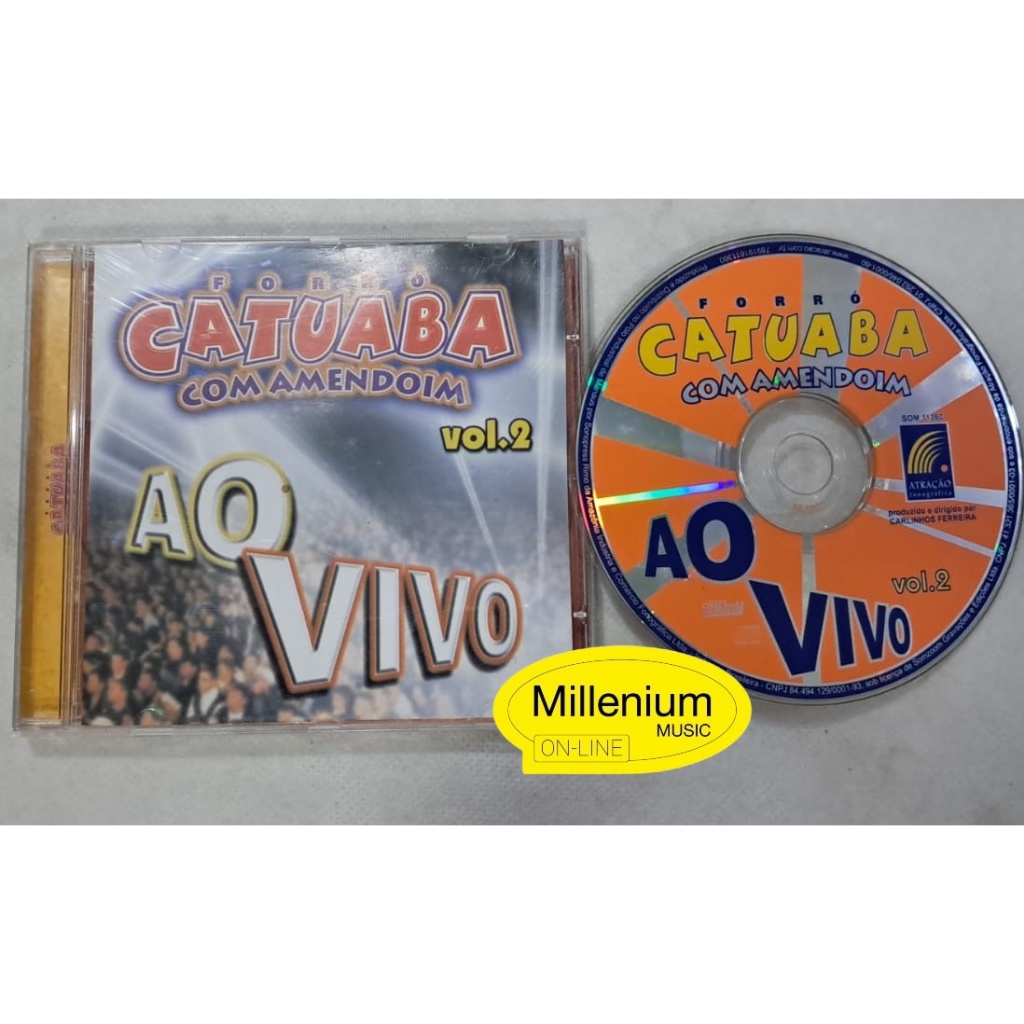 CD Catuaba Com Amendoim  Ao Vivo Volume  2 - 2002 Original Gravadora Colecionador Ótimo Estado