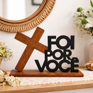 Enfeite Para Páscoa Ele Vive Cruz Mdf Religioso em Oferta na Shopee