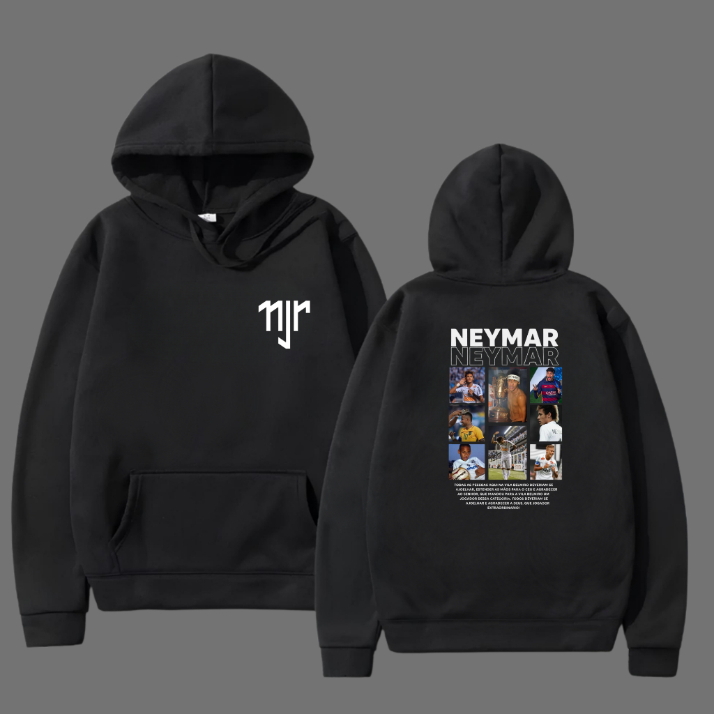 MOLETOM BLUSA CRAQUE NEYMAR JR SANTOS TIMES ANCAMENTO UNISSEX PROMOCAO FUTEBOL COPA MUNDO COM CAPUZ TOUCA BOLSO