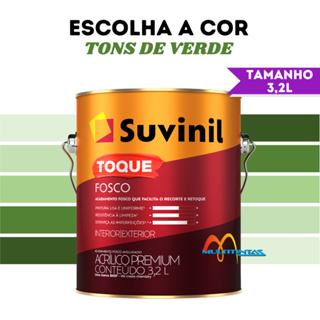 Tinta Acrílica Fosco 3,2l Tons De Verde Parede Toque Fosco Suvinil em Oferta na Shopee